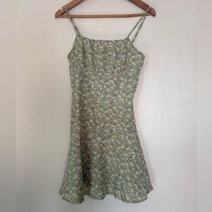 Dainty Floral Green Dress